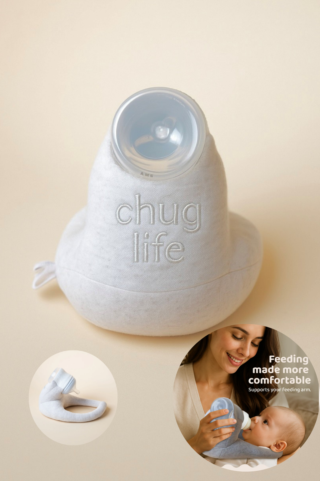 Baby Bottle Pillow Holder for Parents - "Chug Life"