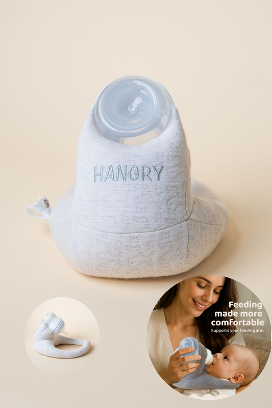 Baby Bottle Pillow Holder for Parents - "Hangry"